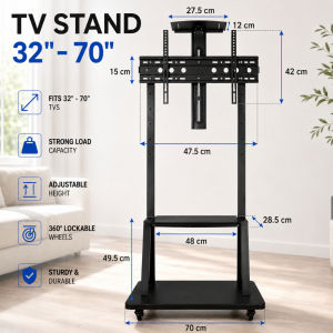 【SG STOCK】32-72 Inch Stand TV Monitor Stand Hight Adjustable Floor Standing TV Stand With Wheels Display screen