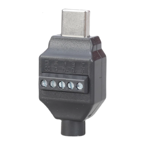 USB C Male Plug Connector 4Pin/5Pin Design Interfaces Adapter Solderless Support 65W Fast Charging and Data Transfer