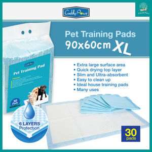 Cuddly Paws Ultra-absorbent EXTRA LARGE (XL) Pets Training Pee Pads 90x60cm 30pcs for Dog Cat Hamster Rabbit other pets