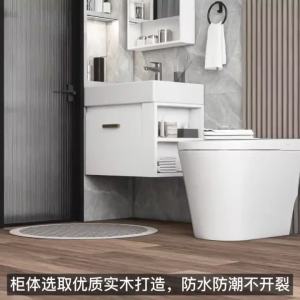 546575CM Vanity cabinet Bathroom Vanity Set Mirror Cabinet Set Washbasin cabinet set Free Tap and Pop Up Waste Side cabinet design