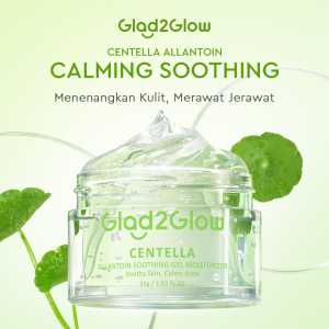 Glad2Glow Centella Allantoin Soothing Gel Moisturizer  Pelembab Wajah  Series100g  / 55gr / 30gr