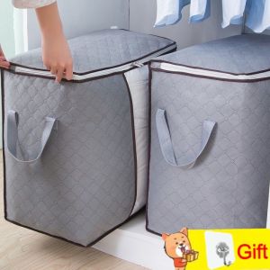 NEW Big Size Foldable Storage Box Clothes Pillow Blanket Closet Underbed Storage Bag Organizer Box Pouch