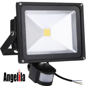 Angelila 30W Motion Sensor LED Security Light Outdoor Super Bright Flood lights 3000lm Waterproof PIR Floodlight Landscape Wall Lights Daylight White Basement Lamp