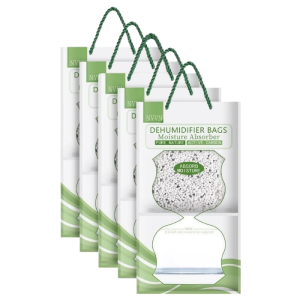 TOP SELLER DEHUMIDIFIER BAG MOISTURE ABSORBER 5PCS | Hanging Dehumidifier Dry Bags Moisture Desiccant Bag for Wardrobe Closet Anti-Mold Rain Indoor Use | Moisture Absorber Humidity Remover Water Collector Closet Wardrobe Cabinet Bathroom Bedroom Storage