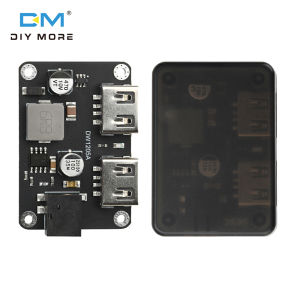 diymore DC-DC step-down module 9V/12V/24V to 5V5A mobile phone car USB charger dual USB output with shell