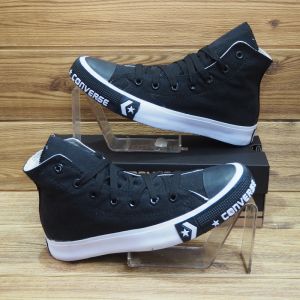 Sepatu Sneakers New Design Pria Petir High Tinggi Hitam