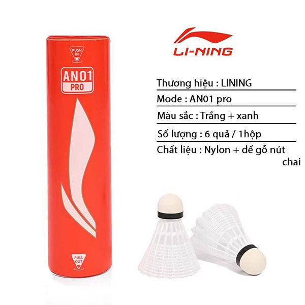 Cầu lông nhựa LINING AN01 PRO, bền, đường bay chính xác | Lazada.vn