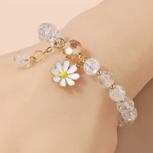 Bracelet for Women Crystal Bracelet Female Daisy Sun Flower Boudoir Sister Bestie Couple Jewelry