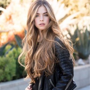 Wig female medium micro-roll wigs cross-border European and American fashion long curly hair spot chemical fiber wig full headgear