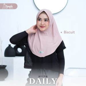 Daily Hijab Instan by Syaqila Bergo Size M Jilbab Simpel Kerudung Olahraga Bahan Jersey Ity Premium Branded