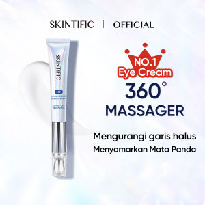 SKINTIFIC 360° Crystal Massager Lifting Eye Cream Eye Serum Removes Fine Lines Dark Circles With Niacinamide Caffeine