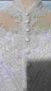 Set Kebaya Akad Nikah Putih & Longtorso Rok Prisket Murah