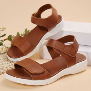 Free Shipping Wedge Heel Plus-Size Low-Heeled Sandals New Summer Styles Roman-Style Beach Sandals WomenS One-Strap Sandals