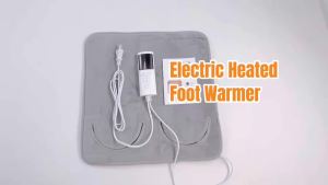 Foot Warmer Electric Heated Foot Warmer Foot Heating Pad with Fast Heating Technology Non-Slip Foot Heater for Bed Office Under Desk 9 Temperature Settings 2h Auto Off Machine Washable Gray