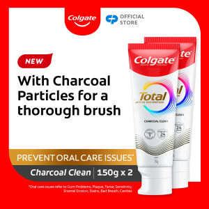 Colgate Total Charcoal Clean Toothpaste Twin 150g x2
