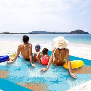 GOUPDO Di động Tấm lót chăn bỏ túi Chống cát Chống ẩm Thảm bãi biển chống thấm nước Nhỏ gọn và nhẹ Thảm dã ngoại