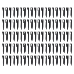 100Pcs Garden Lawn Mower Peg Boundaries Nails Ground Spikes Fixing Pin Boundaries Wire Stake Lawn Peg Landscape Staple