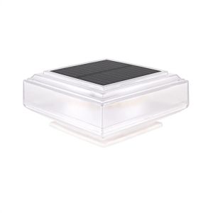 LABAICAI Chạy bằng năng lượng trời Đèn trụ năng lượng trời Không thấm nước Ánh sáng trắng/ấm Đèn pha cột năng lượng trời Không khí LED Đèn cột hàng rào Ngoài trời