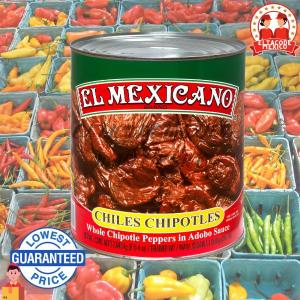 EL MEXICANO CHILES CHIPOTLE PEPPERS IN ADOBO SAUCE 215g 380g and 2.8kg PRODUCT OF MEXICO