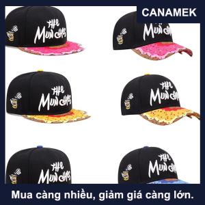 【CANAMEK】 Bánh rán in notched có thể điều chỉnh Mũ bóng chày thời trang Sun hat hip hop cap cho phụ nữ người đàn ông ngoài trời thường Kem chống nắng hat Quà Tặng