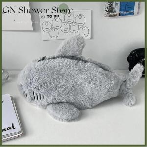 [GN Store] Cute Plush Shark Pencil Case Student Stationery School Supplies Kawaii Doll Back To School Storage Bag Pen Bag Stationery