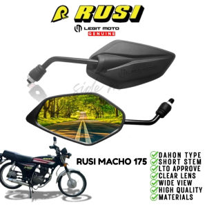RUSI MACHO 175 LEGITMOTO SIDE MIRROR SHORT STEM CLEAR AND NON-GRADED LENS (DAHON TYPE) 7440