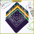 ZEO scarf Handkerchief cashew flower hip-hop Stlye 55x55cm Black Red Headband Printed For Women Men Boys Girls. 