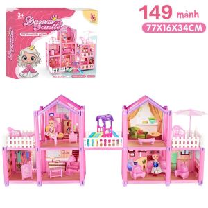 Bộ Đồ Chơi Lắp Ráp Mô Hình Nhà Búp Bê Lâu Đài Biệt Thự Công Chúa Xinh Xắn Bằng Nhựa - SOHANEI FAM