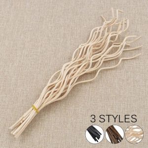 PLLEWY 20Pcs Long Wavy Diffuser Stick Home Fragrance Reed Fragrance Replacement Refill Sticks Durable Black Coffee Air Freshener Rattan