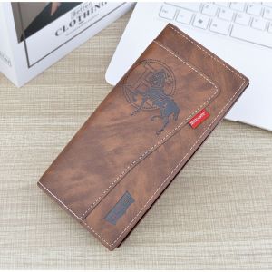 Dompet Panjang Pria Premium WA1084B7 Kapasitas Lengkap Motif Keren Murah Dizon Kulit Cokelat Terbaru