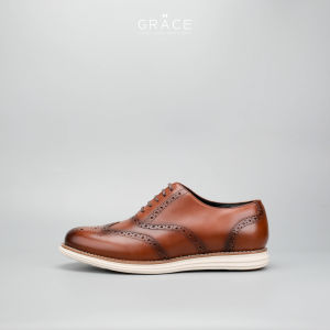 Giày Thể Thao Siêu Nhẹ Grace Saigon BIG SIZE ( 38 - 45 ) GRAVITY 1903 SS2 Màu Nâu Ý Da Bò Êm Ái