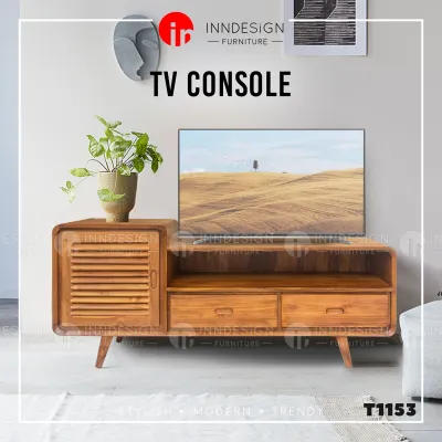 [INNDESIGN.SG] Solid Teak Wood 5ft TV Console (Fully Assembled and Free Delivery)