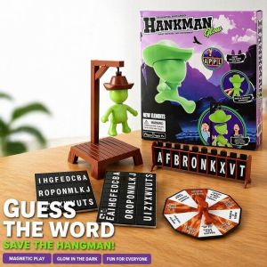 Hangman Board Game Magnetic Word Guessing Toy Educational Family Party Interactive Kids