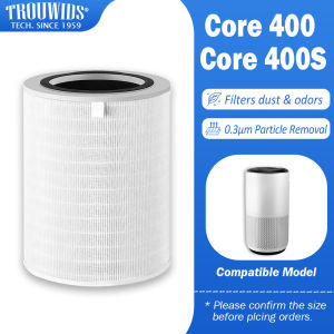 TROUWIDS True HEPA Air Purifier Filter Compatible with Levoit Core 400&400S/Core 300&300S/Vital 100S-P/Vital 200S-P | High-Efficiency Filtration