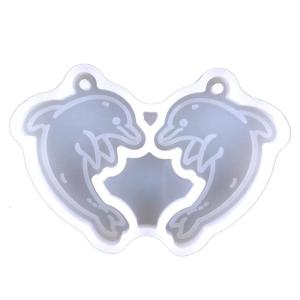 Keychain khuôn silicon Charm Móc Chìa Khóa khuôn nhựa Dolphin Epoxy khuôn đúc nhựa cho thủ công tự làm xe nhà decors