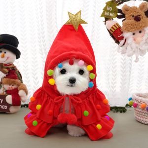 Dog Coat Sunscreen Shawl for Dogs Holiday Supplies with a Hat Protect Against the Cold Size Keep Warm