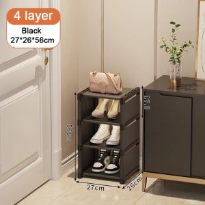 Konco Stackable Shoe Rack Shoes Organizer DIY Adjustable Wall Corner Shoe Shelf Entry Door 4/5/6/7/8 Layers Shoe Box Storage Racks