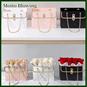 Moito Portable Flower Box Rose Packaging Box Wrapping Paper Bag Gift Box Party Gifts