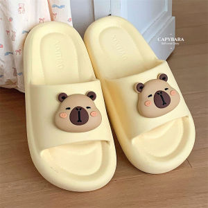 WY-XIXITIAO Non-slip Indoor Slippers ins Cute Capybara Couple Sandals Summer Adorable Cartoon Soft Sole EVA Mens and Womens Home Bath Slippers