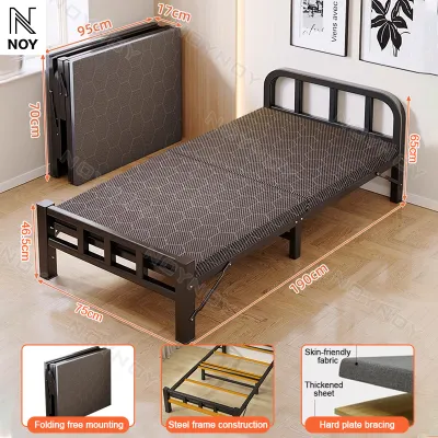 Household Portable Folding bed Single/Double Dorm Folding Bed Office Adult Nap Bed Lunch Break Bed Dorm Folding Bed