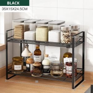 Rak Dapur Minimalis Rak Bumbu Nordic Style 2 Tingkat Rak Sisipan Kolong Dapur Rak Storage Multifungsi  Rak Dapur Serbaguna Rak Dapur Susun Tanpa Rakit