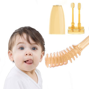 2 Pcs Baby Oral Cleaner Baby Silicone Toothbrush Tongue Cleaner for Infant Newborn
