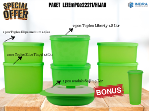 INDRA Paket Toples Plastik LIberty 1800ml/EtEmLP2221/isi 7pcs/wadahsaji1.5Liter