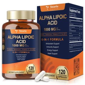 Totaria Alpha Lipoic Acid 1000mg Capsules ALA Antioxidant Supplement for Daily Wellness Support