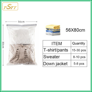 Vacuum Storage Bag With Electric Pump Compression Bag For Home Organizer Space Saver Traveling Clothes Storage Bag Pump-Free Exhaust Cube Vacuum Bag
