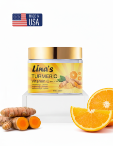 LINA’S Turmeric & Vitamin C Body Scrub – Exfoliating Brightening & Skin Revitalizing