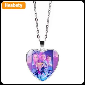 【2-3 days delivery】 KPop Demon Hunters Heart Necklace - Rumi Zoey Mira Anime Film Alloy Jewelry Pendant For Fans Gifts