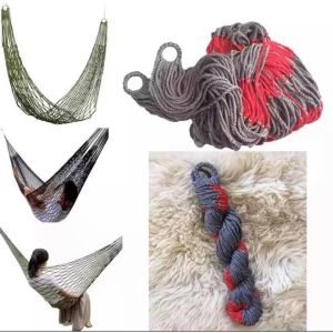 Happy Mall COD Portable outdoor Duyan Cotton Sturdy Hanging Sheet Indoor Camping Hiking Mesh Hammock