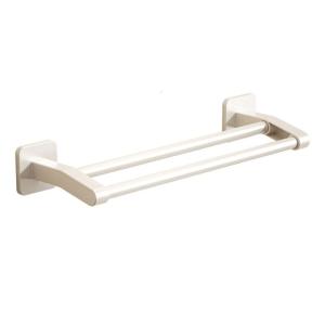 Wall Mounted Plastic Towel Rack Strong Load-bearing Towels Hanger For Bathroom Quick Installation Waterproof Shelf