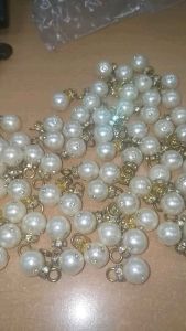 Ngọc trai nhân tạo ( giả ngọc) may trang trí lên áo10k - 5 viên